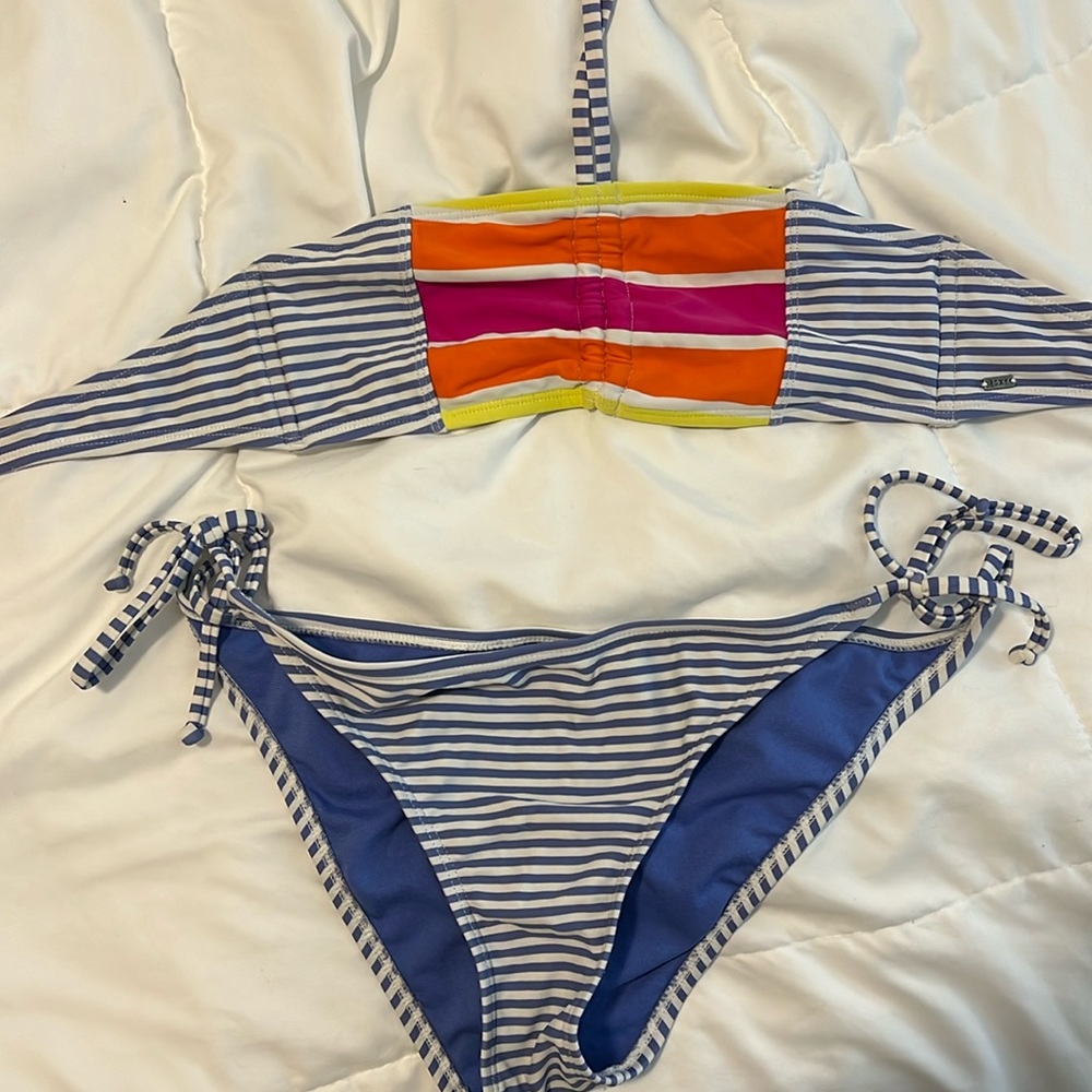 Roxy stripes two piece swimsuit